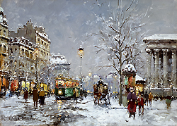 Place de la Madeleine, Winter - Antoine Blanchard