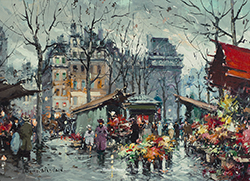 Flower Market, Paris - Antoine Blanchard
