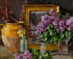 Lilacs and French Confit Jar - Gregory Frank Harris