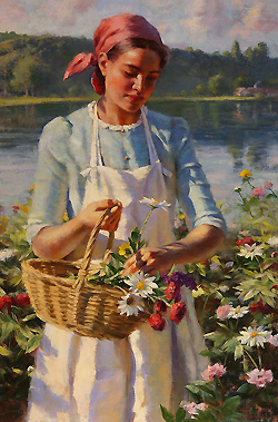 Wildflowers on the River\'s Edge - Gregory Frank Harris