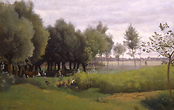 Saulaie avant le fenaison - Jean Baptiste Camille Corot