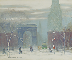 Washington Square in the Snow - Johann Berthelsen