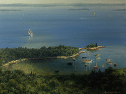 Plein Air, View of Camden Harbor - Joseph McGurl