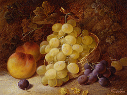 Still Life of Fruit in a Basket - Vincent Clare